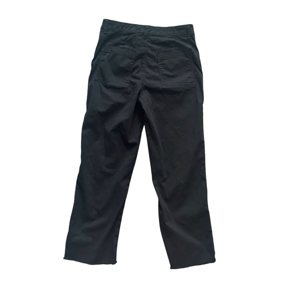Frank & Eileen Womens Black Raw Hem Italian Twill Ankle Pants Size 4 *READ* - Picture 2 of 9